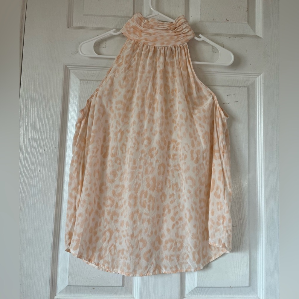 Joie 100% Silk Orange Women’s High Neck‎ Sz S